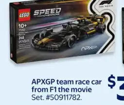Walmart APXGP team race car from F1 the movie offer