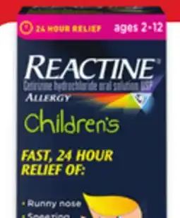 Walmart Reactine children's syrup offer