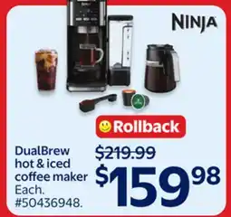 Walmart Ninja DualBrew hot & iced coffee maker offer
