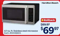 Walmart 0.7-cu. ft. Stainless steel microwave offer