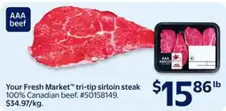 Walmart Your Fresh Market tri-tip sirloin steak offer