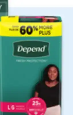 Walmart Depend incontinence products offer