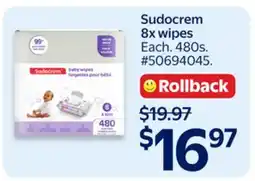Walmart Sudocrem 8x wipes offer