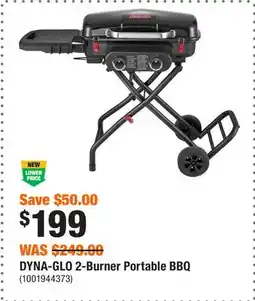 Home Depot DYNA-GLO 2-Burner Portable BBQ offer
