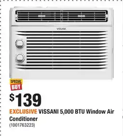 Home Depot EXCLUSIVE VISSANI 5,000 BTU Window Air Conditioner offer
