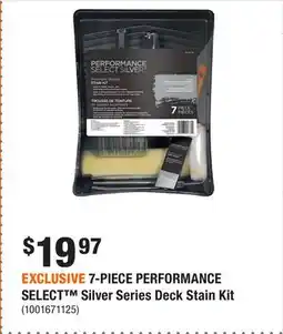 Home Depot EXCLUSIVE 7-PIECE PERFORMANCE SELECT Silver Series Deck Stain Kit offer