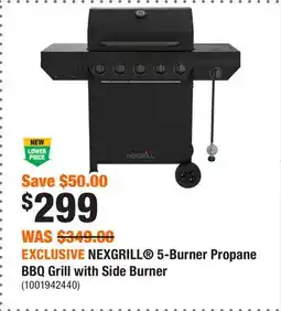 Home Depot EXCLUSIVE NEXGRILL 5-Burner Propane BBQ Grill with Side Burner offer