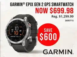 Cabela's GARMIN EPIX GEN 2 GPS SMARTWATCH offer