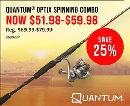 Cabela's QUANTUM OPTIX SPINNING COMBO offer