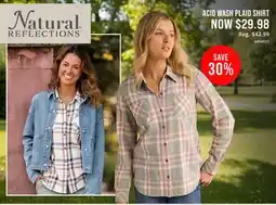 Cabela's ACID WASH PLAID SHIRT offer