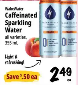 Farm Boy WakeWater Caffeinated Sparkling Water offer