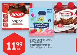 IDA Pharmacy BOOST, ENSURE Max, PEDIASURE or PREMIER PROTEIN offer