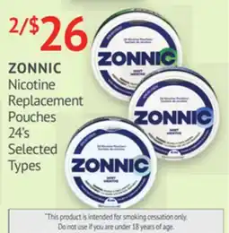 IDA Pharmacy ZONNIC Nicotine Replacement Pouches offer