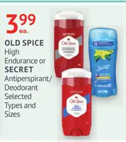 IDA Pharmacy OLD SPICE High Endurance or SECRET Antiperspirant/ Deodorant offer