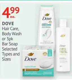 IDA Pharmacy DOVE Hair Care, Body Wash or 3pk Bar Soap offer