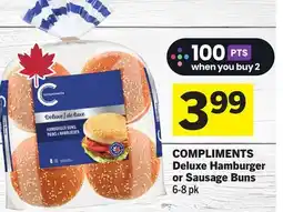 Foodland COMPLIMENTS Deluxe Hamburger or Sausage Buns offer