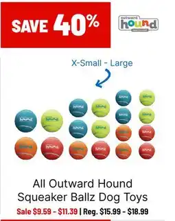 Ren’s Pets Depot All Outward Hound Squeaker Ballz Dog Toys offer