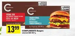 Foodland COMPLIMENTS Burgers offer