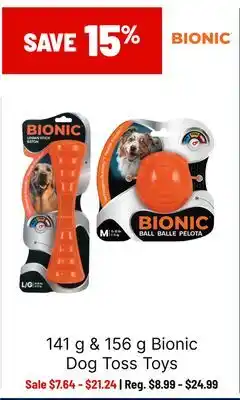 Ren’s Pets Depot Bionic Dog Toss Toys offer