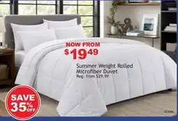 Oxford Mills Summer Weight Rolled Microfiber Duvet offer