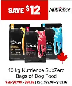 Ren’s Pets Depot Nutrience SubZero Bags of Dog Food offer