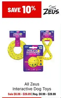 Ren’s Pets Depot All Zeus Interactive Dog Toys offer