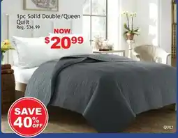 Oxford Mills 1pc Solid Double/Queen Quilt offer