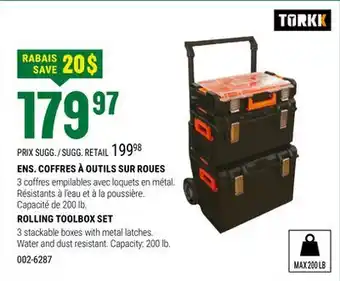 BMR ENS. COFFRES À OUTILS SUR ROUES offer