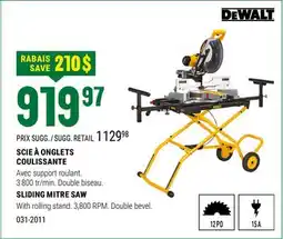 BMR SCIE À ONGLETS COULISSANTE DEWALT offer