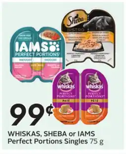 Sobeys WHISKAS, SHEBA or IAMS Perfect Portions Singles offer