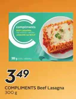 Sobeys COMPLIMENTS Beef Lasagna offer