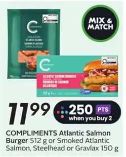 Sobeys COMPLIMENTS Atlantic Salmon Burger offer