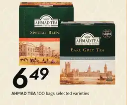 Sobeys AHMAD TEA 100 bags selected varieties offer