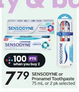 Sobeys SENSODYNE or Pronamel Toothpaste offer