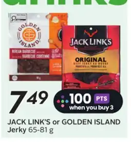Sobeys JACK LINK'S or GOLDEN ISLAND Jerky offer