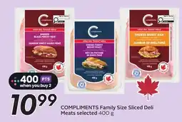 Sobeys COMPLIMENTS Family Size Sliced Deli Meats offer