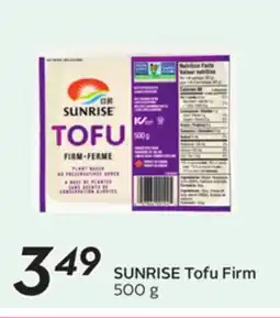 Sobeys SUNRISE Tofu Firm offer