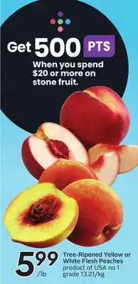 Sobeys Tree-Ripened Yellow or White Flesh Peaches offer