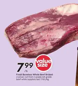 Sobeys Fresh Boneless Whole Beef Brisket offer
