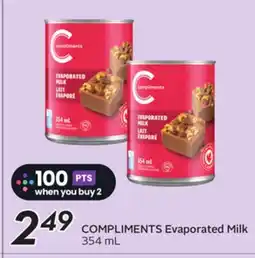 Sobeys COMPLIMENTS Evaporated Milk offer