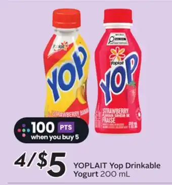 Sobeys Yop Drinkable Yogurt offer