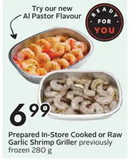 Sobeys Prepared In-Store Cooked or Raw Garlic Shrimp Griller offer
