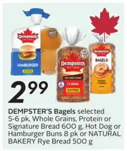 Sobeys DEMPSTER'S Bagels selected offer