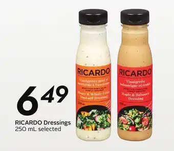 Sobeys RICARDO Dressings offer