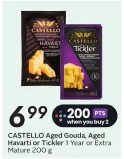 Sobeys Aged Gouda, Aged Havarti or Tickler offer