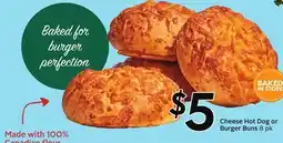 Sobeys Cheese Hot Dog or Burger Buns offer