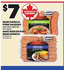 Independent Grocer MARCANGELO PORK SAUSAGE offer