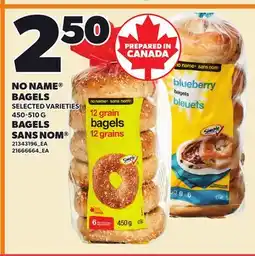 Independent Grocer NO NAME BAGELS offer
