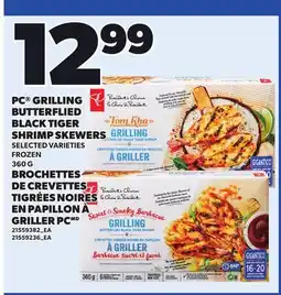Independent Grocer PC GRILLING BUTTERFLIED BLACK TIGER SHRIMP SKEWERS offer