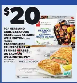 Independent Grocer PC HERB AND GARLIC SEAFOOD BAKE, 810 G OR SALMON WELLINGTON, 725 G offer